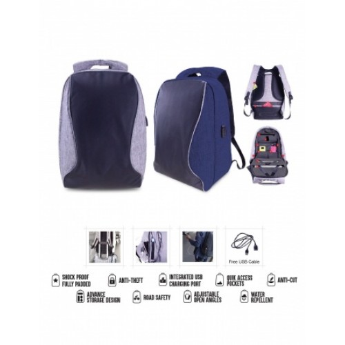 3044 ANTI THEFT LAPTOP BACK PACK (FULLY PADDED BAG)