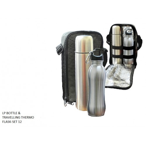 LD BOTTLE & TRAVELLING THERMO FLASK SET 12