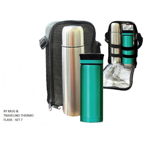 RY MUG & TRAVELING THERMO FLASK SET 7