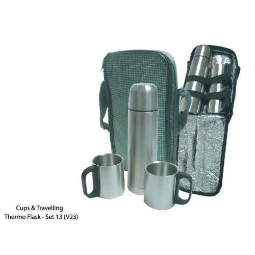 CUPS & TRAVELLING THERMO FLASK SET 13