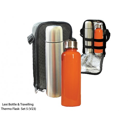 LX BOTTLE & TRAVELLING THERMO FLASK SET 5