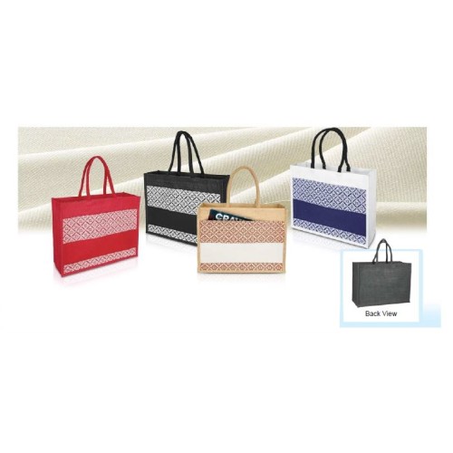 280 JUTE BAG WITH CANVAS COMPARTMENT