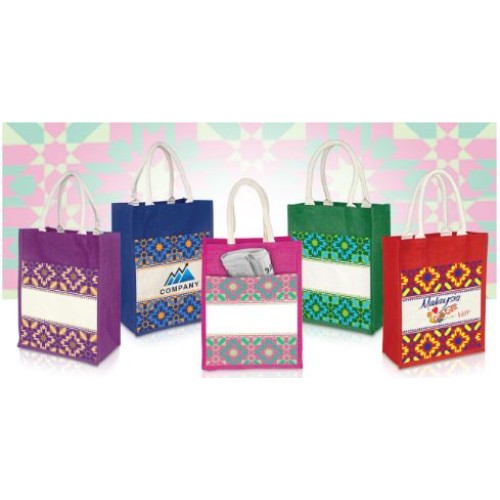 JUTE BAG WITH CANVAS COMPARTMENT 272