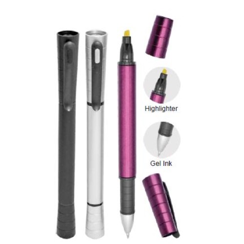PLASTIC PEN WITH HIGHLIGHTER 2820G