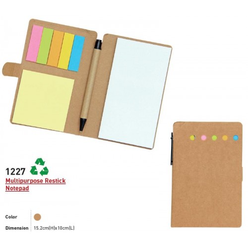 1227 MULTIPURPOSE RESTICK NOTEPAD