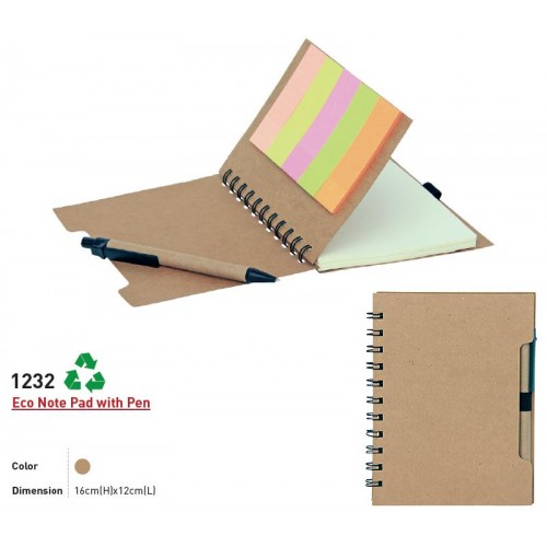 1232 ECO NOTE PAD WITH PEN