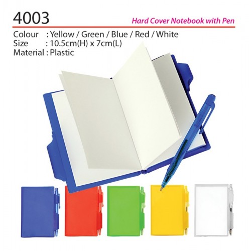 4003 HARD COVER NOTEBOOK WITH PEN