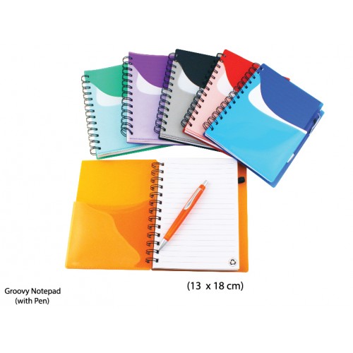 GROOVY NOTEPAD WITH PEN
