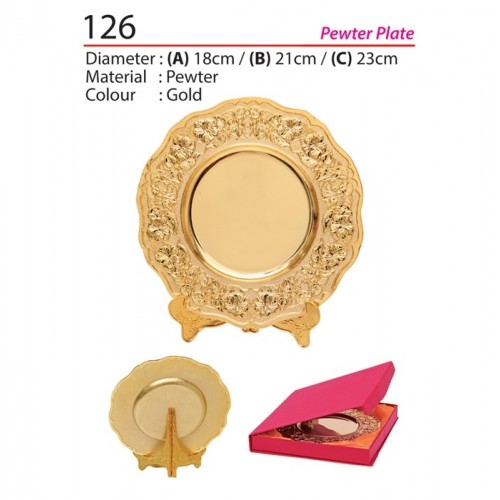 126 PEWTER PLATE