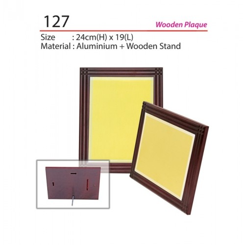127 WOODEN PLAQUE