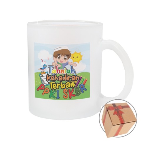 FROSTED GLASS MUG (WITH COATING)